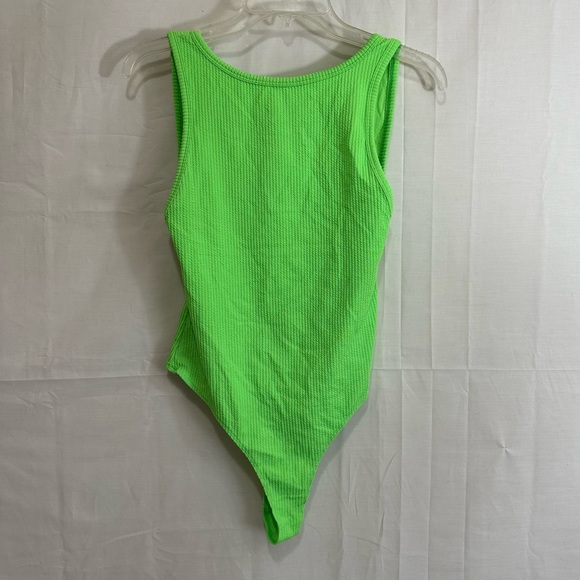 Bershka Womens One Piece Ribbed Open Back Thing Swimsuit Large - Picture 1 of 4